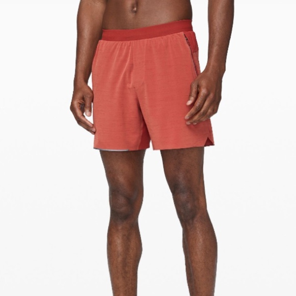 Lululemon Switch It Up Shorts 6” Size Medium Cayenne Dark Sport Red Orange